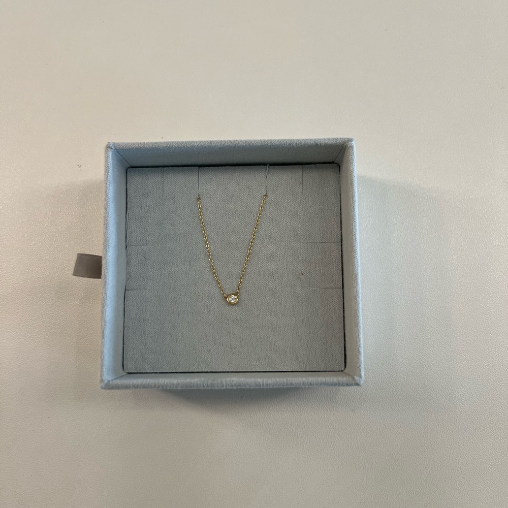 Diamond Solitaire Bezel Necklace
